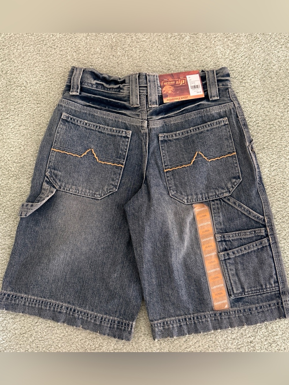 Vintage Urban Pipeline Carpenter Jean Denim Baggy Skater Shorts boys size 12